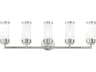 Livex Lighting Hillcrest 5-Light Polished Chrome Clear Glass Vanity Light
