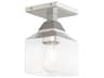 Livex Lighting Aragon 1-Light Polished Chrome Clear Glass Semi Flush Mount