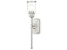 Livex Lighting Lawrenceville 1-Light Brushed Nickel Clear Glass Wall Sconce