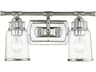 Livex Lighting Lawrenceville 2-Light Polished Chrome Clear Glass Vanity Light