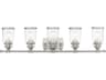 Livex Lighting Lawrenceville 5-Light Brushed Nickel Clear Glass Vanity Light