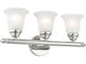 Livex Lighting Neptune 3-Light Polished Chrome Glass Vanity Light