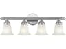 Livex Lighting Neptune 4-Light Polished Chrome Glass Vanity Light