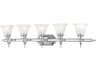 Livex Lighting French Regency 5-Light Polished Chrome Glass Vanity Light