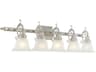 Livex Lighting French Regency 5-Light Brushed Nickel Glass Vanity Light