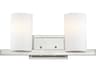 Livex Lighting Astoria 2-Light Brushed Nickel Glass Vanity Light