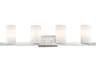 Livex Lighting Astoria 4-Light Brushed Nickel Glass Vanity Light