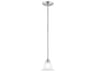 Livex Lighting Essex 1-Light Brushed Nickel Glass Bell Mini Pendant