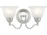 Livex Lighting Essex 2-Light Polished Chrome Glass Vanity Light
