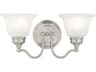 Livex Lighting Essex 2-Light Brushed Nickel Glass Vanity Light