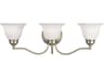 Livex Lighting Essex 3-Light Antique Brass Glass Vanity Light