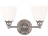 Livex Lighting Somerville 2-Light Polished Chrome Glass Vanity Light