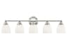 Livex Lighting Somerville 5-Light Polished Chrome Glass Vanity Light