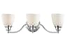 Livex Lighting Somerville 3-Light Polished Chrome Glass Vanity Light