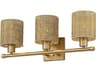 Livex Lighting Weavington 3-Light Antique Gold Leaf Vanity Light