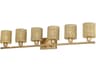 Livex Lighting Weavington 6-Light Antique Gold Leaf Vanity Light