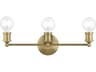 Livex Lighting Lansdale 3-Light Antique Brass Vanity Light