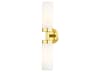 Livex Lighting Aero 2-Light Polished Brass White Glass Wall Sconce