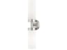 Livex Lighting Aero 2-Light Brushed Nickel White Glass Wall Sconce