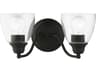 Livex Lighting Montgomery 2-Light Black Glass Vanity Light