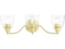 Livex Lighting Montgomery 3-Light Satin Brass Glass Vanity Light
