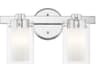 Livex Lighting Manhattan 2-Light Polished Chrome Glass Vanity Light