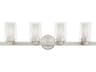 Livex Lighting Manhattan 4-Light Brushed Nickel Glass Vanity Light