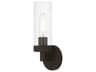 Livex Lighting Ludlow 1-Light Bronze Glass Wall Sconce