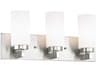 Livex Lighting West Lake 3-Light Brushed Nickel Glass Vanity Light