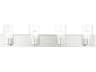 Livex Lighting Zurich 4-Light Brushed Nickel Clear Glass Vanity Light