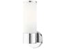 Livex Lighting Lindale 1-Light Polished Chrome Glass Wall Sconce