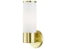 Livex Lighting Lindale 1-Light Satin Brass Glass Wall Sconce