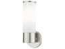 Livex Lighting Lindale 1-Light Brushed Nickel Glass Wall Sconce