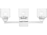 Livex Lighting Aragon 3-Light Polished Chrome Glass Vanity Light