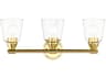 Livex Lighting Catania 3-Light Polished Brass Glass Vanity Light