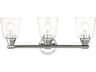 Livex Lighting Catania 3-Light Polished Chrome Glass Vanity Light