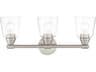 Livex Lighting Catania 3-Light Brushed Nickel Glass Vanity Light