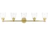 Livex Lighting Catania 5-Light Polished Brass Glass Vanity Light