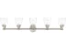 Livex Lighting Catania 5-Light Brushed Nickel Glass Vanity Light