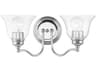 Livex Lighting Moreland 2-Light Polished Chrome Glass Vanity Light