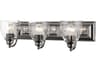 Livex Lighting Birmingham 3-Light Black Chrome Glass Vanity Light