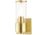 Livex Lighting Quincy 1-Light Satin Brass Glass Wall Sconce