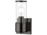 Livex Lighting Quincy 1-Light Black Chrome Glass Wall Sconce