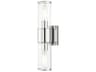 Livex Lighting Quincy 2-Light Polished Chrome Glass Vanity Light