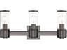 Livex Lighting Quincy 3-Light Black Chrome Glass Vanity Light