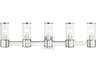 Livex Lighting Quincy 5-Light Polished Chrome Glass Vanity Light