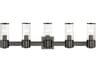 Livex Lighting Quincy 5-Light Black Chrome Glass Vanity Light