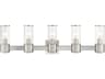 Livex Lighting Quincy 5-Light Brushed Nickel Glass Vanity Light