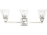 Livex Lighting Mission 3-Light Polished Chrome Glass Vanity Light