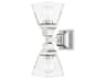 Livex Lighting Mission 2-Light Polished Chrome Glass Wall Sconce